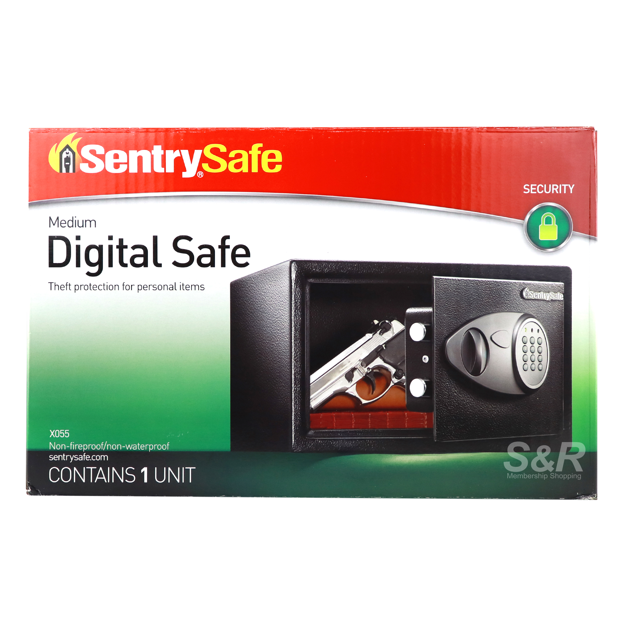 Sentry Safe Medium Digital Safe Box X055 1pc Sentry Safe Medium Digital Safe Box X055 1pc